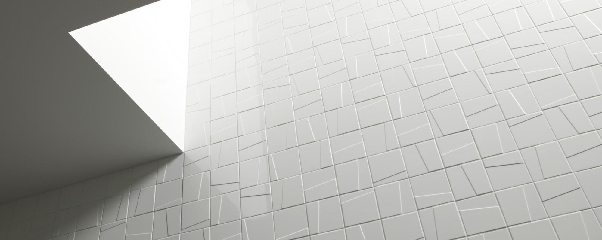 Royal MOSA tiles Murals Lines 36010 bright white mat